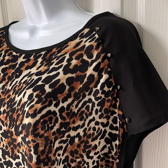 Studded leopard blouse - Picture 2 of 3